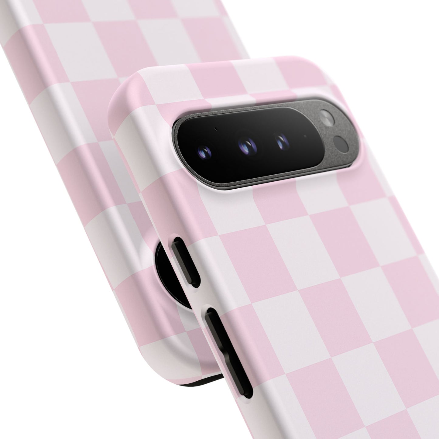 Pink Checkerboard Phone Case | Aesthetic Tough Protective Case