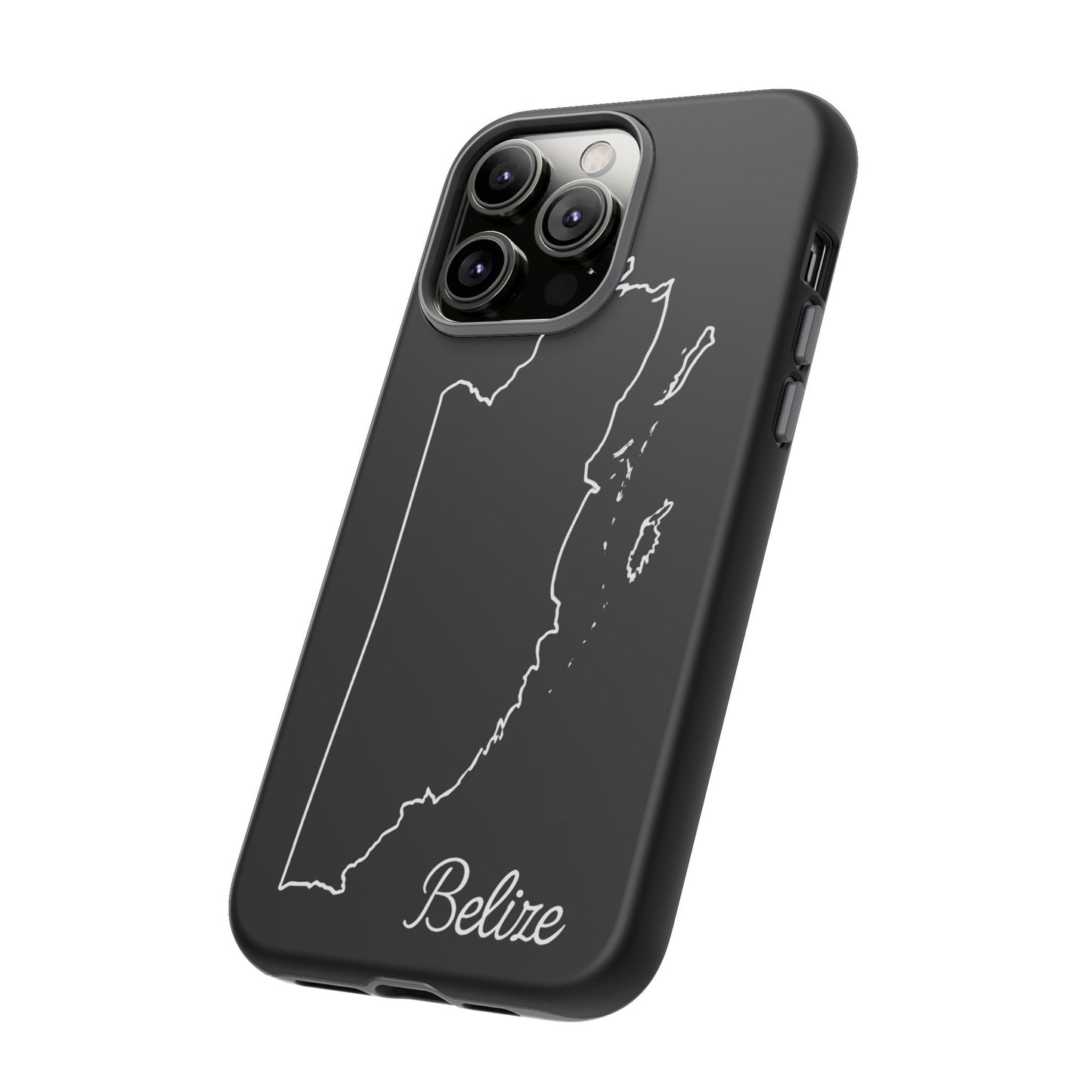 Belize Outline Phone Case – Minimal Country Map Tough Case (iPhone, Samsung, Pixel)