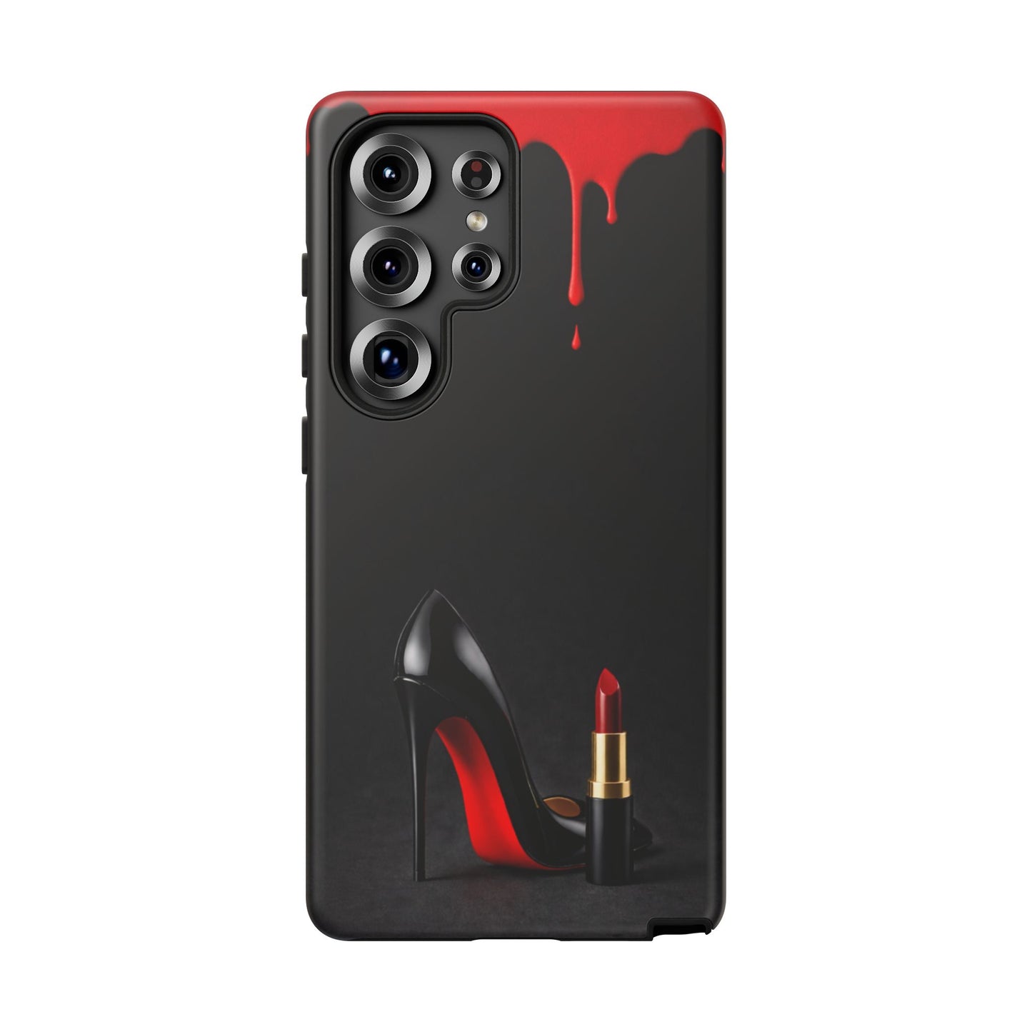 Dark Feminine Red Drip Phone Case – Gothic Glam Tough Cover