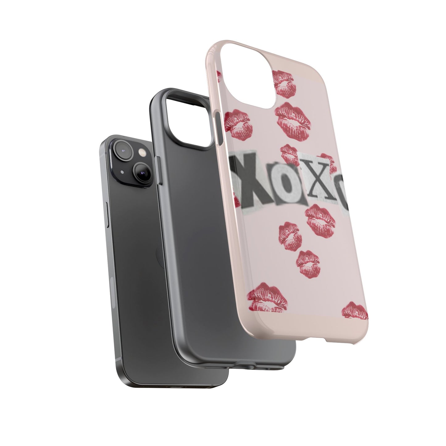 XOXO Kiss Print Phone Case | Coquette Valentine Aesthetic | Cute Pink Lipstick Kiss Tough Case for iPhone & Samsung