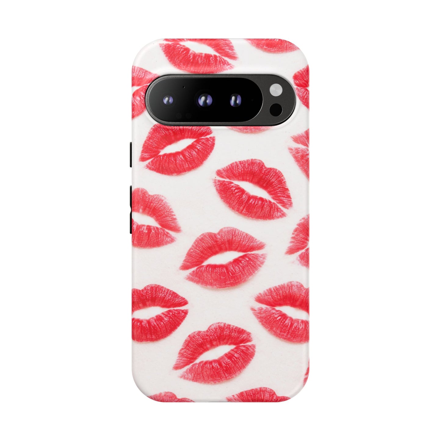 Red Lipstick Kiss Phone Case – Sexy Lip Print Pattern Tough Protective Cover