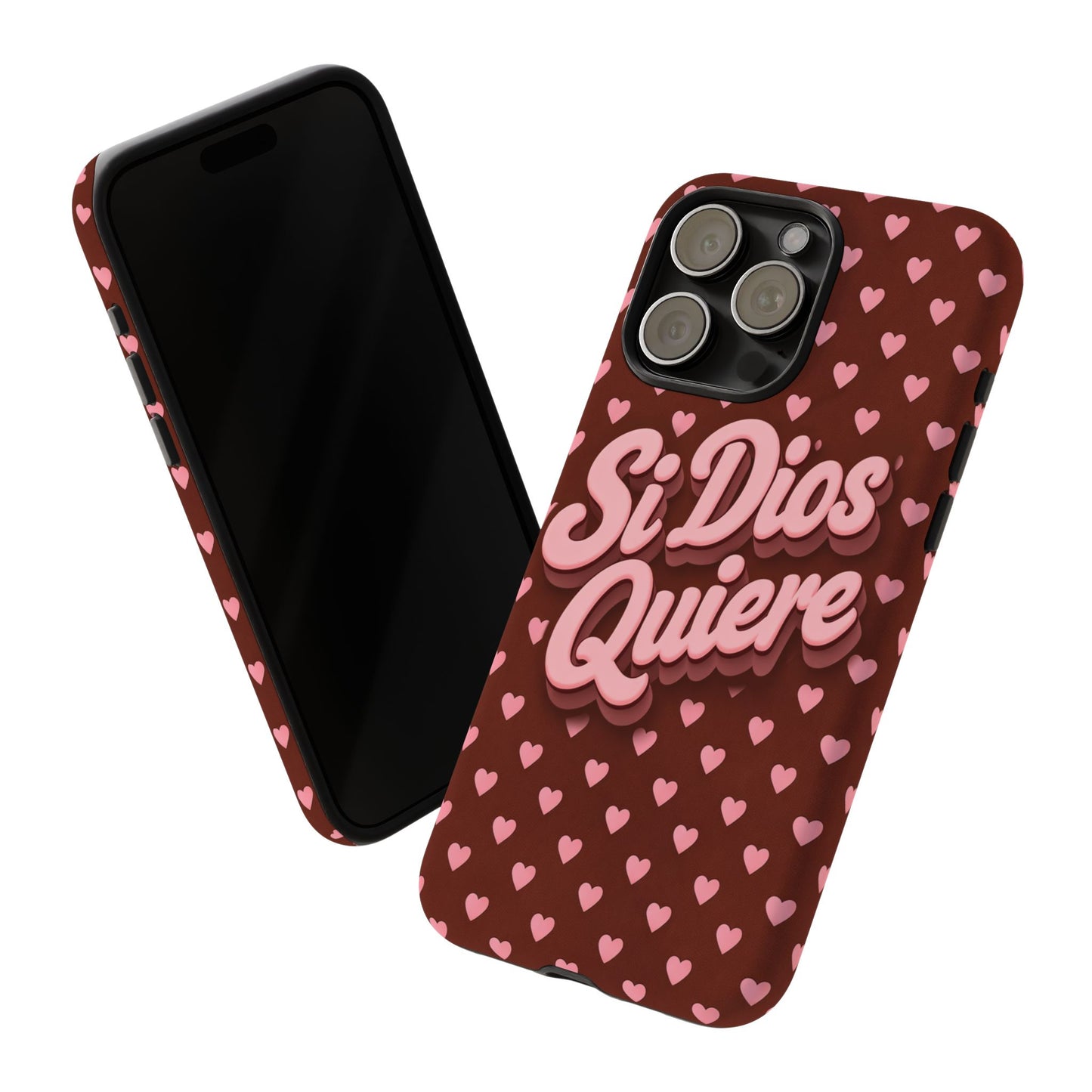 Si Dios Quiere Phone Case Latina Aesthetic Pink Hearts iPhone Samsung