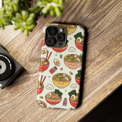 Kawaii Ramen Phone Case – Cute Japanese Food Pattern | Noodle Bowl Aesthetic Case