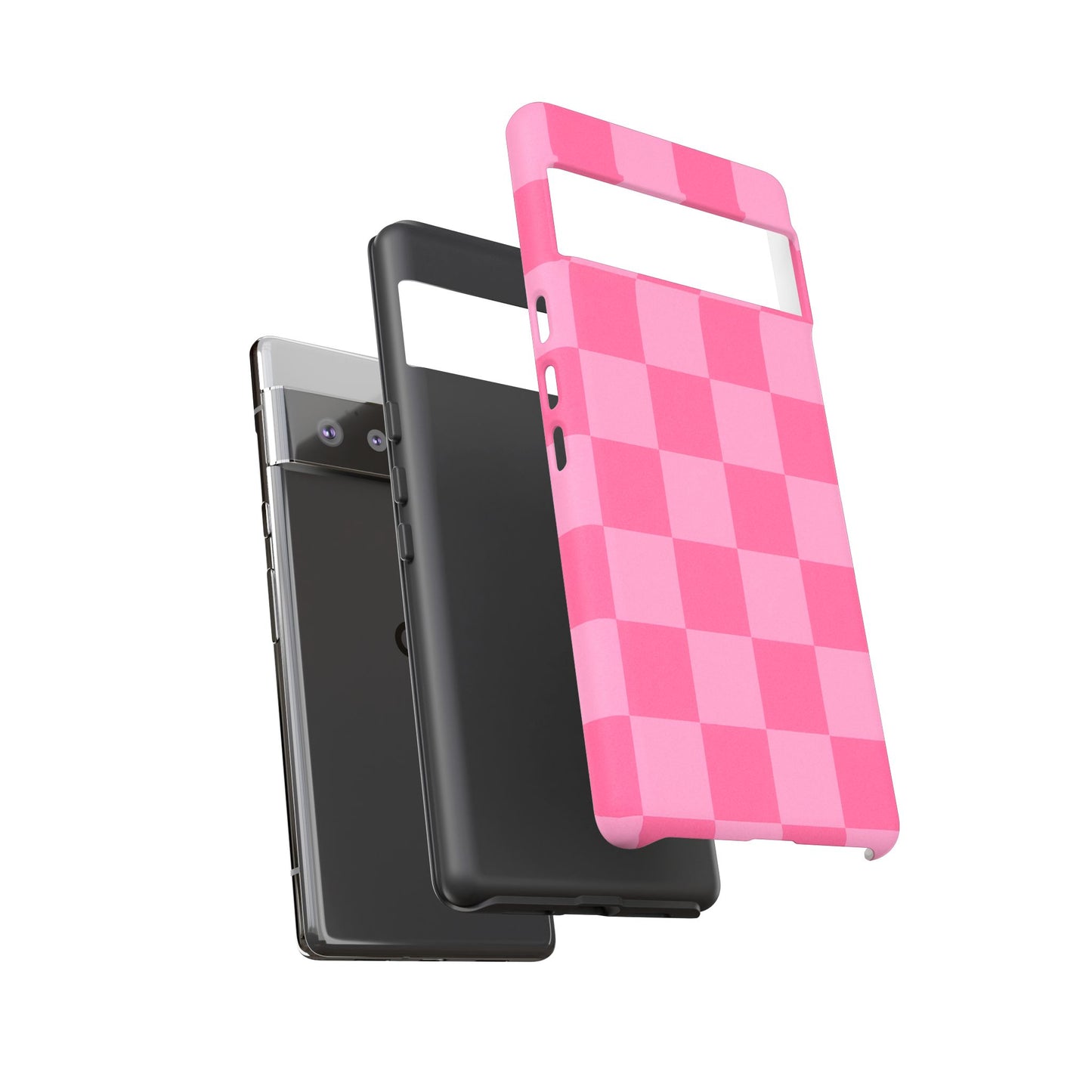Pink Checkerboard Phone Case | Cute Aesthetic Checkered iPhone & Samsung Tough Case