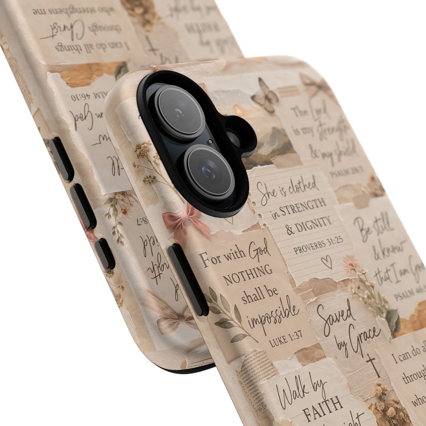 Christian Bible Verse Phone Case | Faith Scripture Aesthetic Floral Christian Case