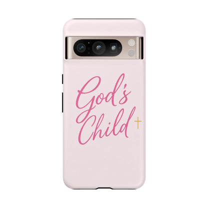 Gods Child Phone Case Christian Pink Aesthetic Tough iPhone Case