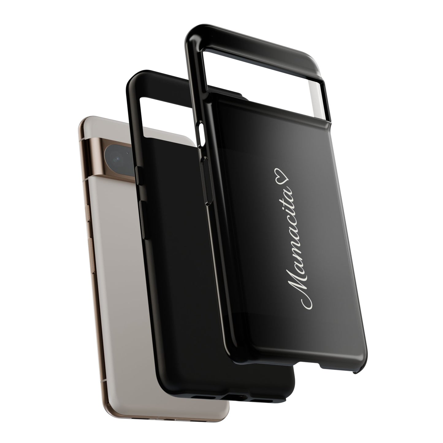 Mamacita Script Phone Case | Minimal Black Tough Case | Sleek Aesthetic Cover