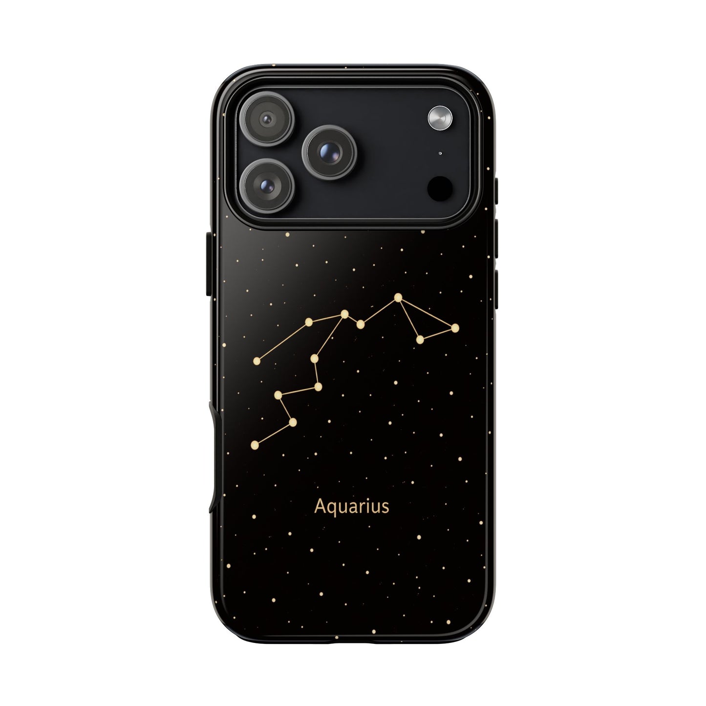 Aquarius Zodiac Constellation Phone Case – Luxe Gold Celestial Cover