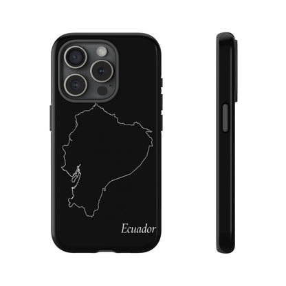 Ecuador Outline Phone Case – Minimal Country Map Tough Case (iPhone, Samsung, Pixel)