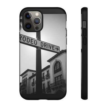 Rodeo Drive Phone Case | Los Angeles Aesthetic Black & White Photography | Luxury LA Street Tough Case for iPhone & Samsung