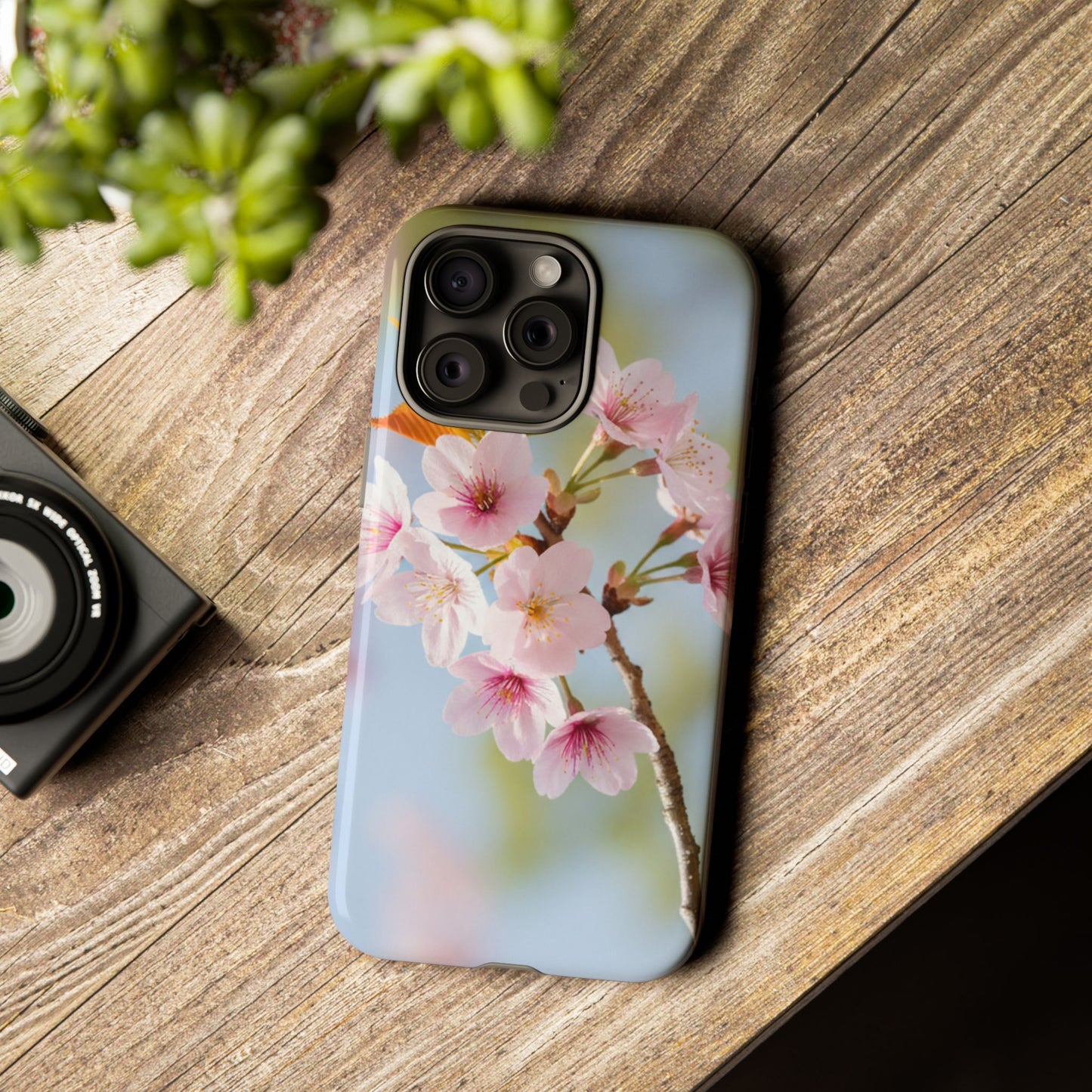 Cherry Blossom Phone Case – Pink Floral Tough Case (iPhone, Samsung Galaxy, Pixel)