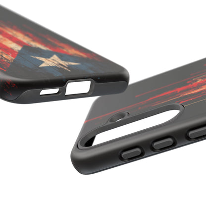 Puerto Rico Flag Phone Case | Distressed Puerto Rican Flag Tough Case | Boricua Pride Protective iPhone Samsung Cover