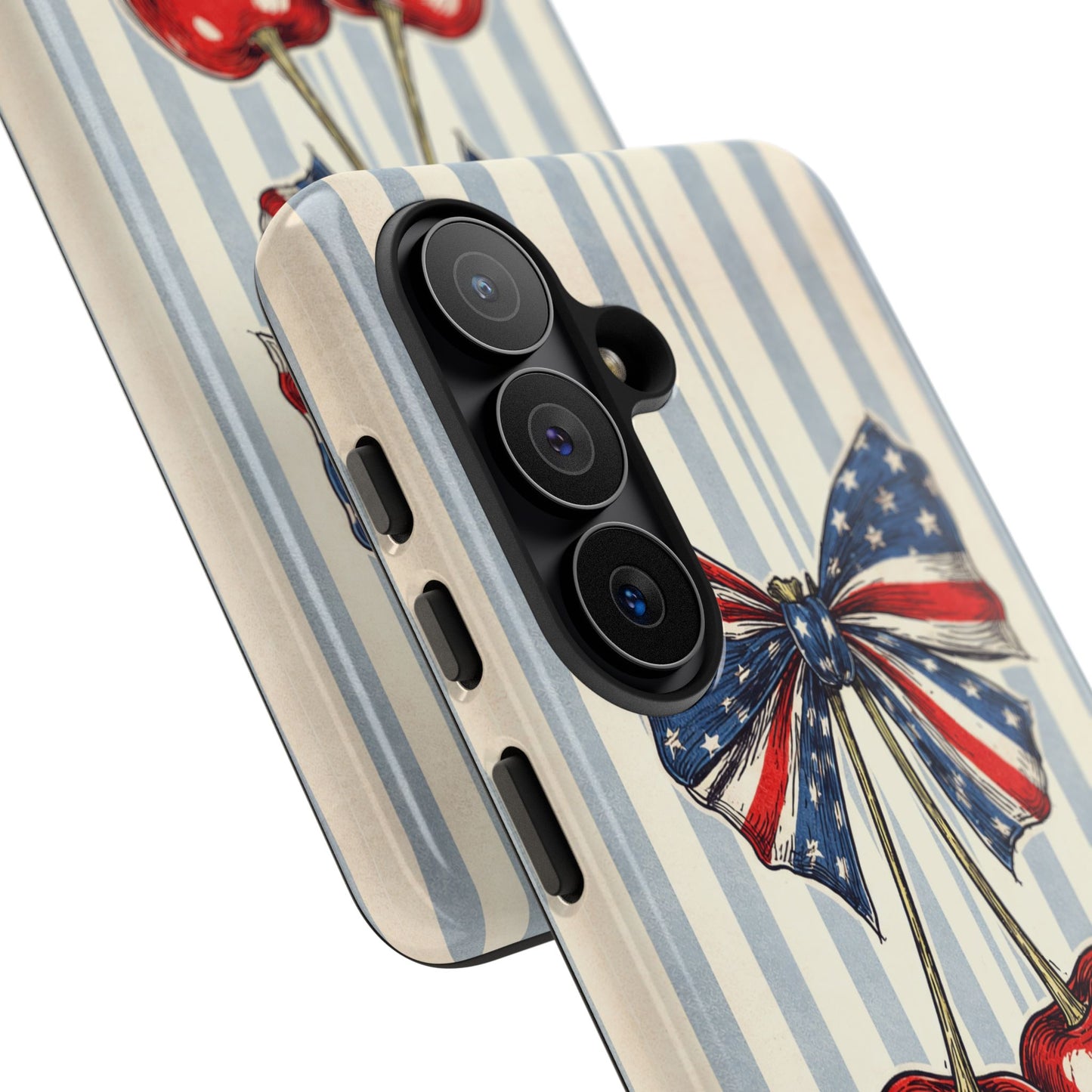 Patriotic Cherry Phone Case Americana Coquette Aesthetic iPhone Samsung