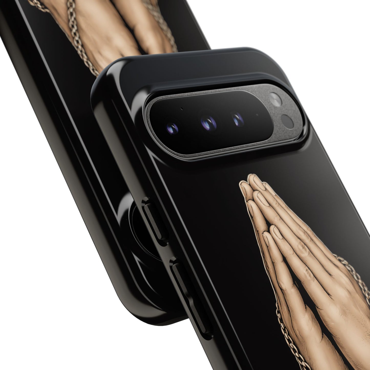 Praying Hands Cross Phone Case – Christian Faith Scripture Cover