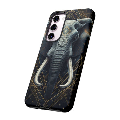 Elephant Mandala Phone Case – Black and Gold Spiritual Elephant Tough Protective Case