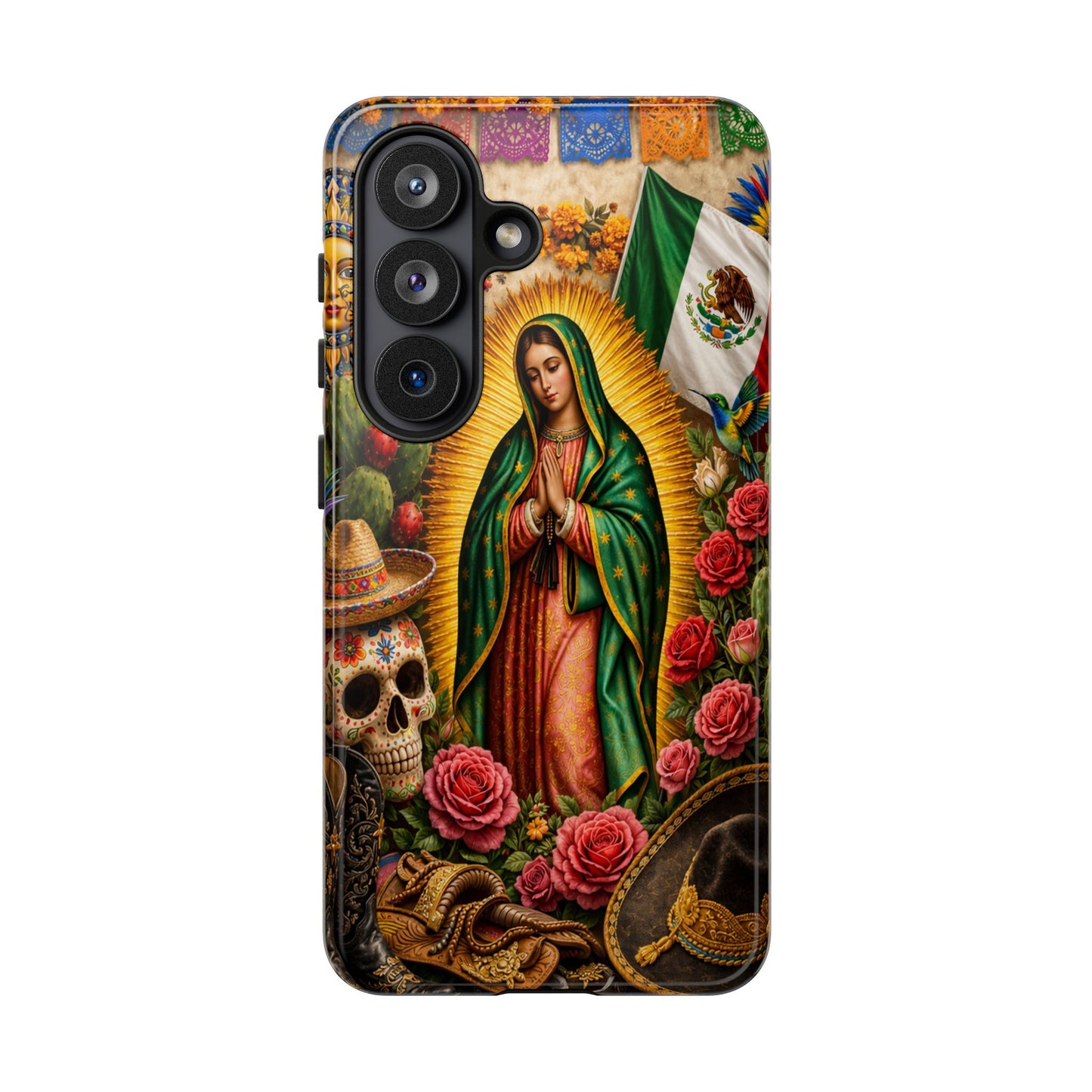 Virgen de Guadalupe Phone Case Mexican Floral iPhone Samsung Pixel Case