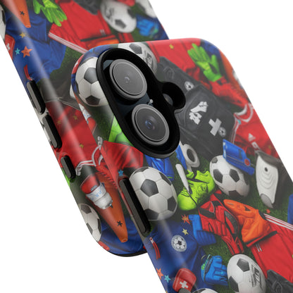 Soccer Ball Pattern Phone Case – Sports Fan Tough Protective Game Day Case
