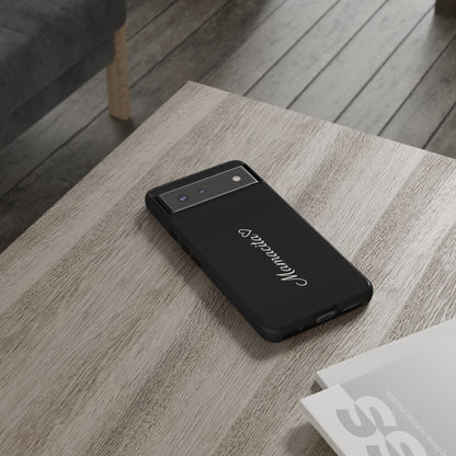 Mamacita Script Phone Case | Minimal Black Tough Case | Sleek Aesthetic Cover