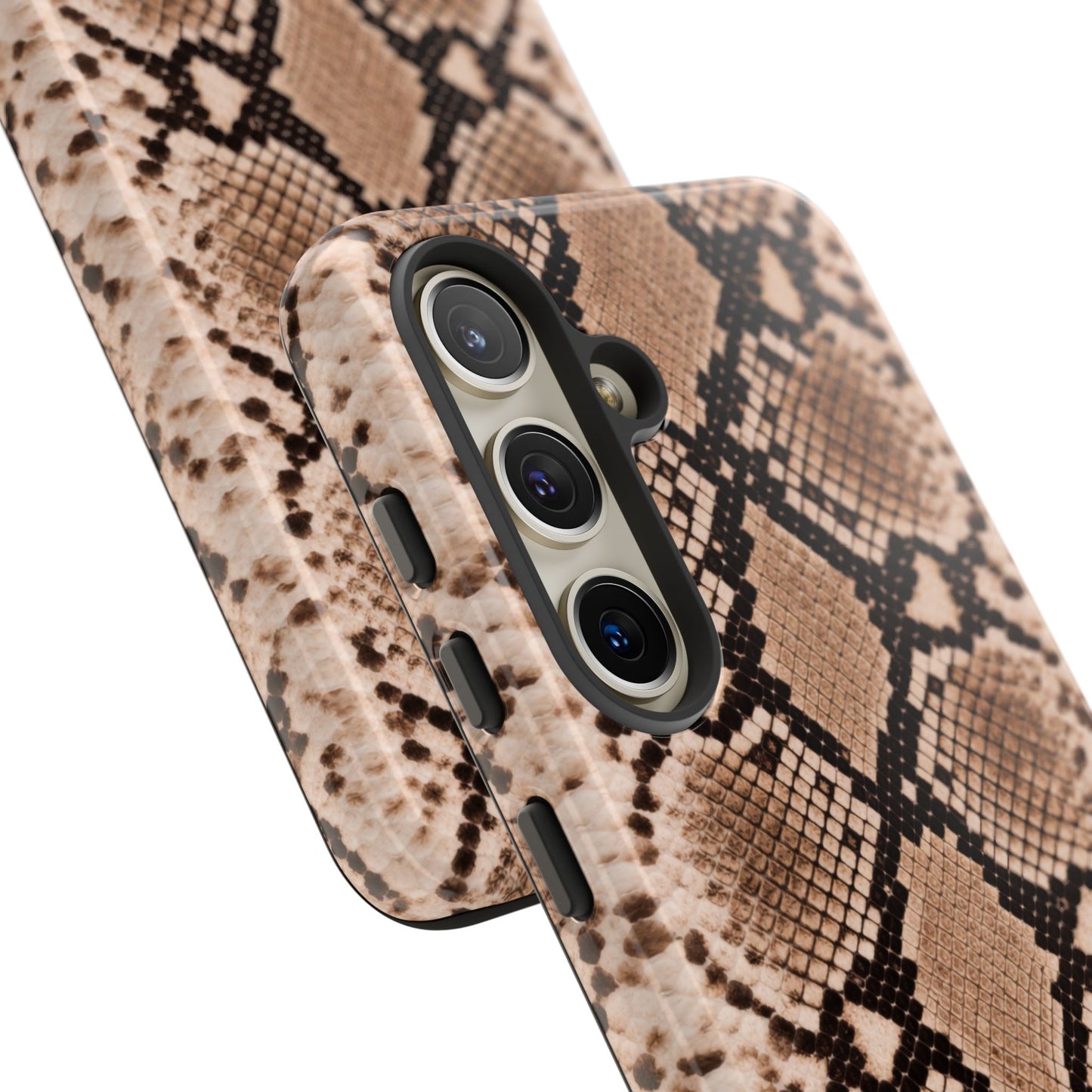 Snake Print Phone Case – Brown Python Pattern Slim Protective Cover for Iphone, Samsung Galaxy and Pixel