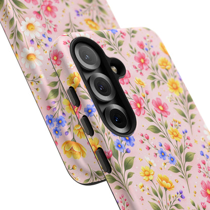 Wildflower Floral Phone Case Vintage Spring Meadow Tough Cover