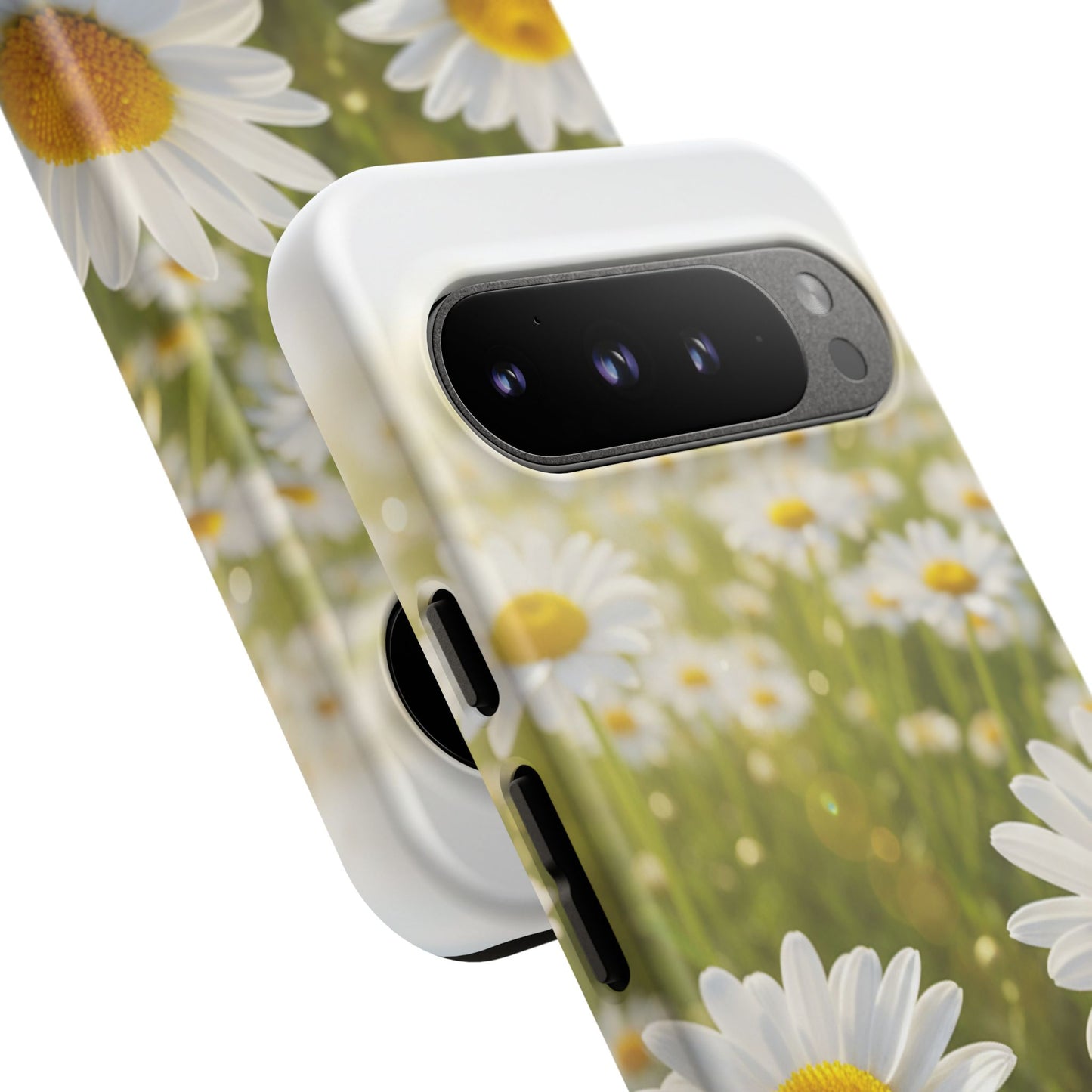 Daisy Phone Case – Floral Spring Field Tough Protective Case (iPhone, Samsung, Pixel)