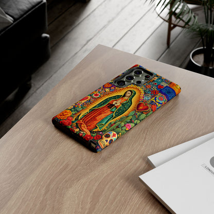 Virgin Mary Guadalupe Phone Case Mexican Folk Art Tough Cover iPhone Samsung