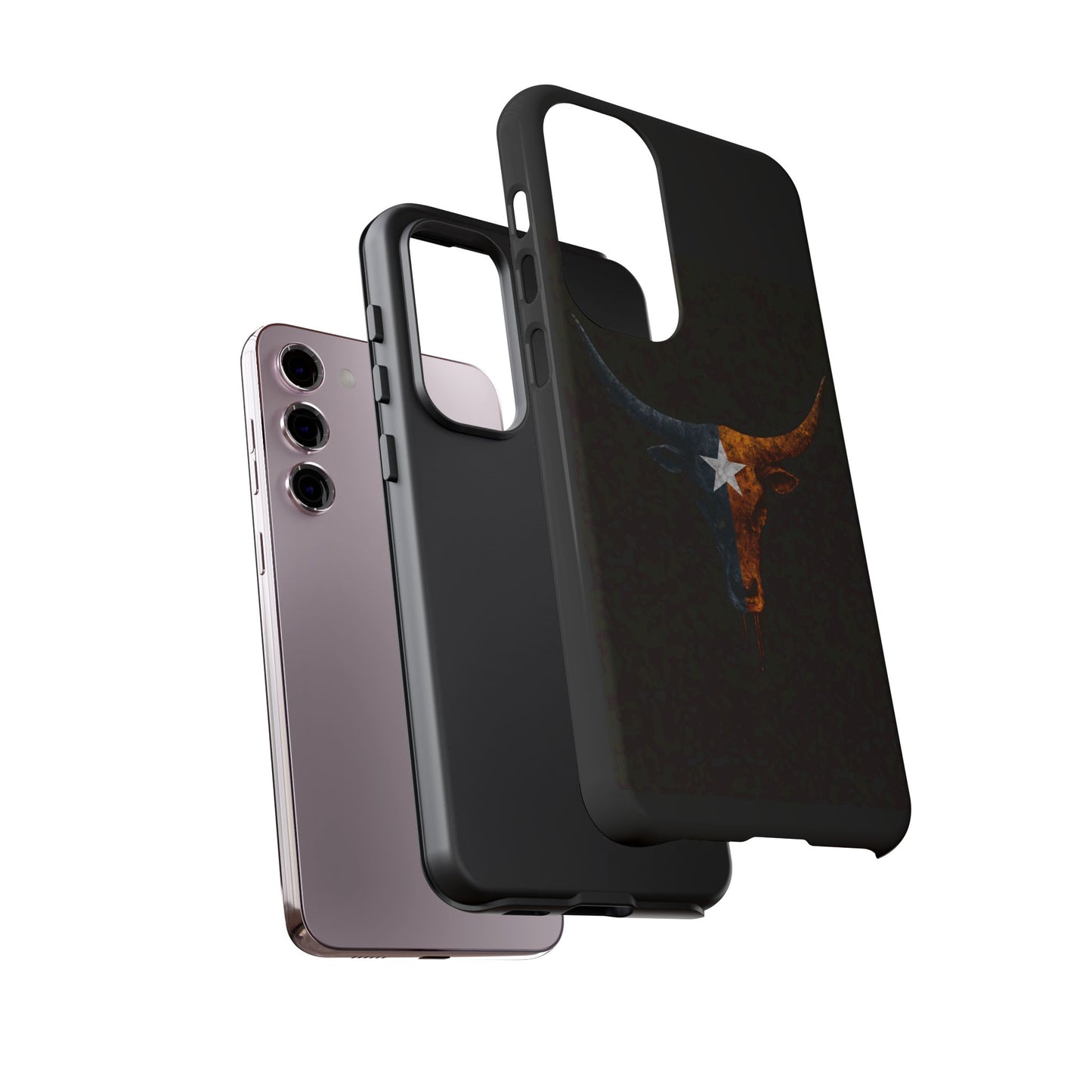 Texas Longhorn Skull Phone Case Western Cowboy Bull iPhone Samsung Cover