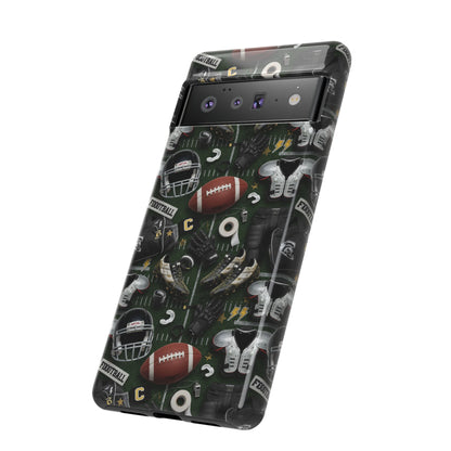 Football Pattern Phone Case – Sports Fan Tough Protective Game Day Case