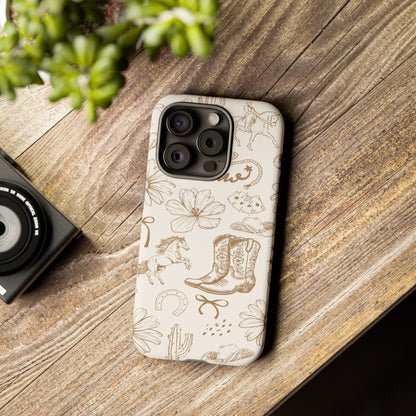 Western Cowgirl Phone Case for iPhone Samsung Galaxy Pixel Tough Case