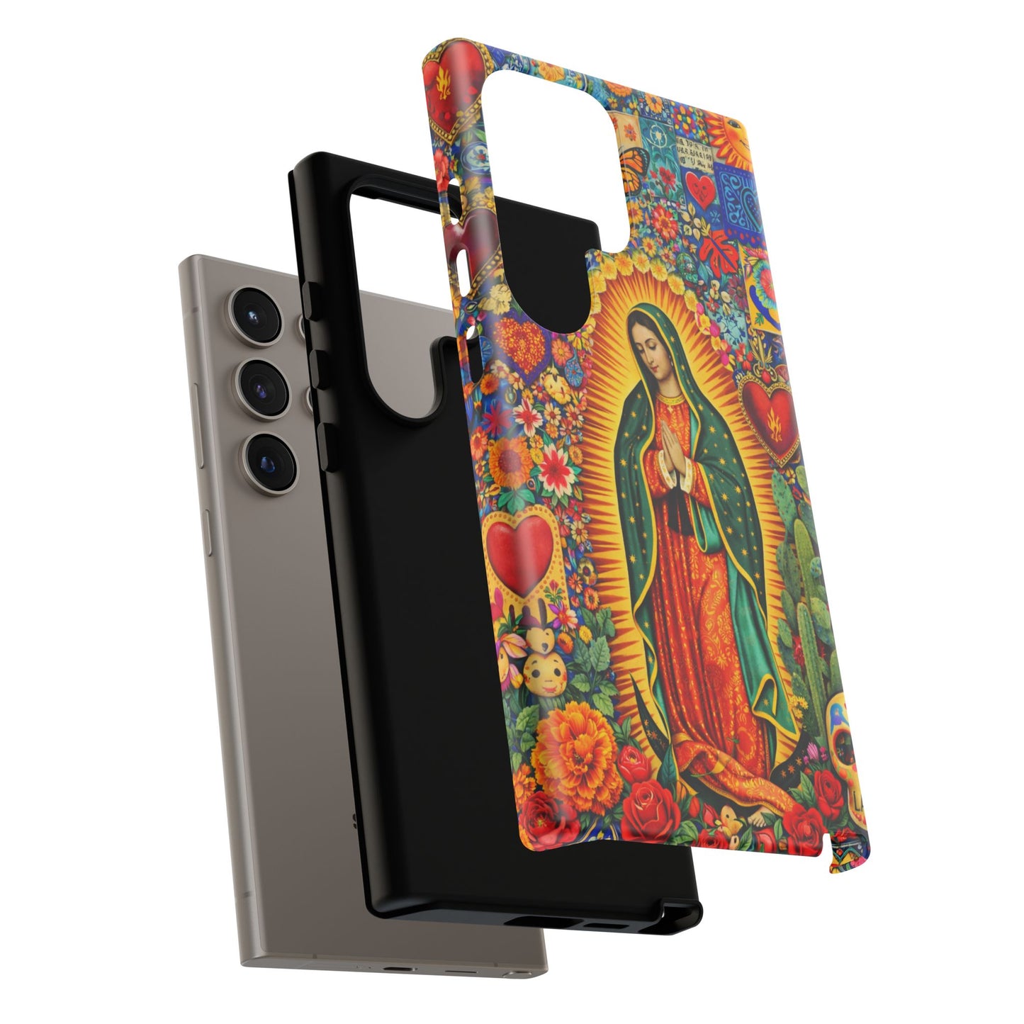 Virgin Mary Guadalupe Phone Case Mexican Folk Art Tough Cover iPhone Samsung