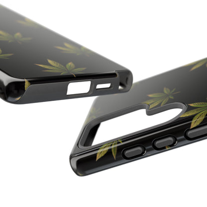 Cannabis Leaf Phone Case Green Weed Leaf Pattern Tough Protective Cover