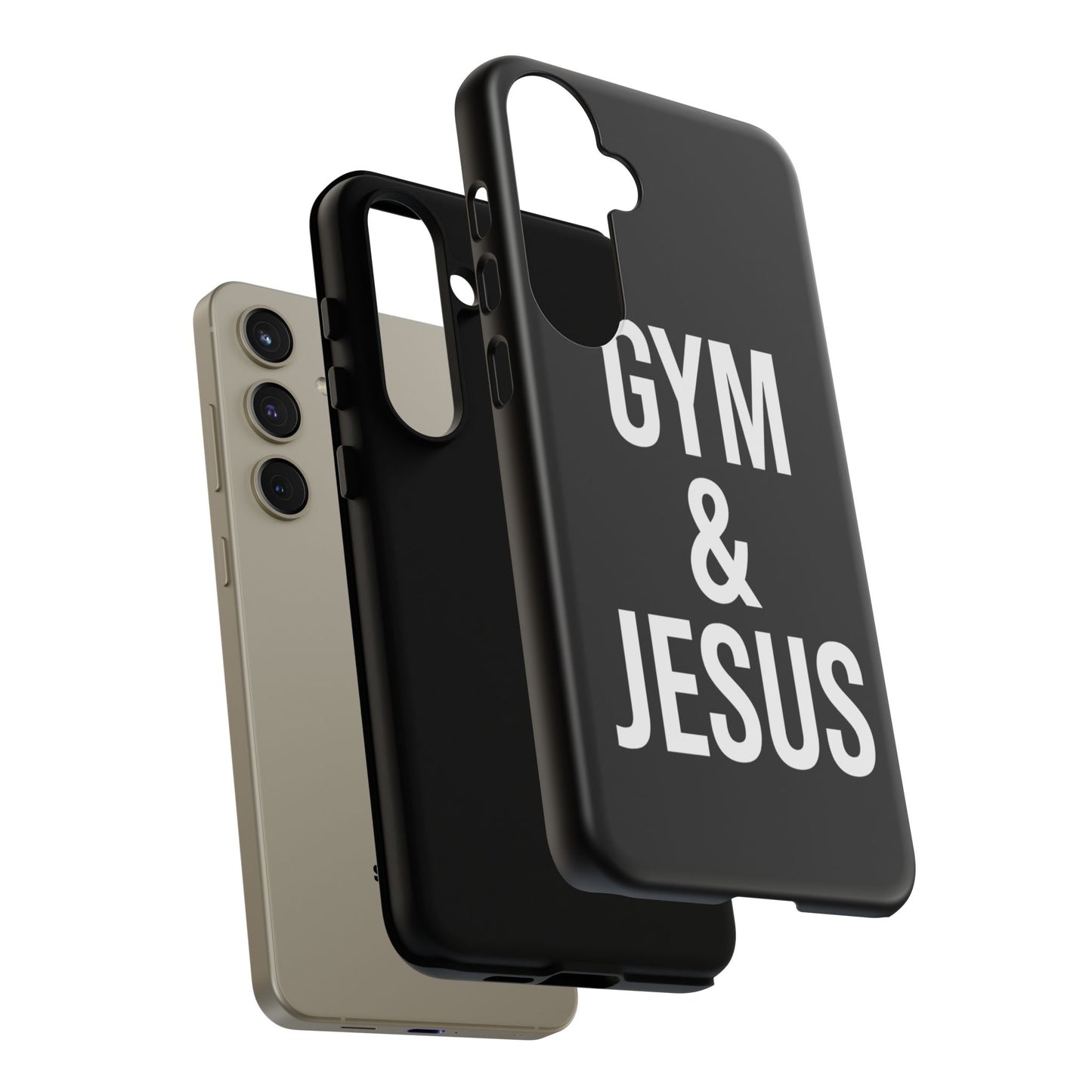 Gym & Jesus Phone Case Christian Faith Workout Gym Motivation Case