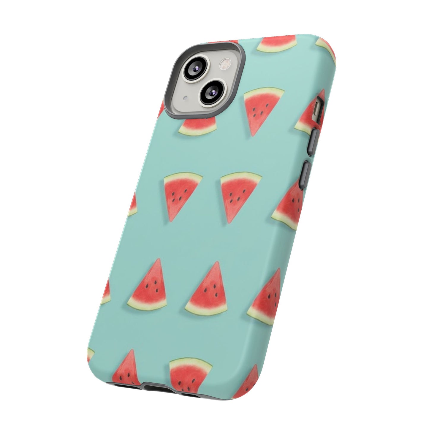 Watermelon Phone Case – Pastel Blue Summer Fruit Tough Case (iPhone, Samsung, Pixel)