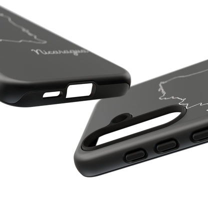 Nicaragua Outline Phone Case – Minimal Country Map Tough Case (iPhone, Samsung, Pixel)