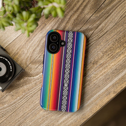 Serape Stripe Phone Case – Colorful Mexican Blanket Pattern Tough Case