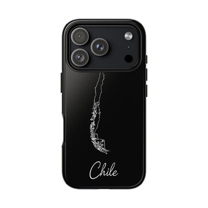 Chile Outline Phone Case – Minimal Country Map Tough Case (iPhone, Samsung, Pixel)