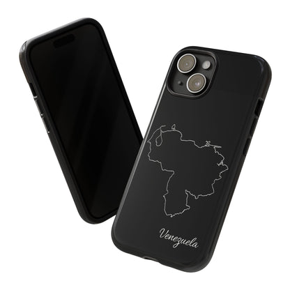 Venezuela Outline Phone Case – Minimal Country Map Tough Case (iPhone, Samsung, Pixel)
