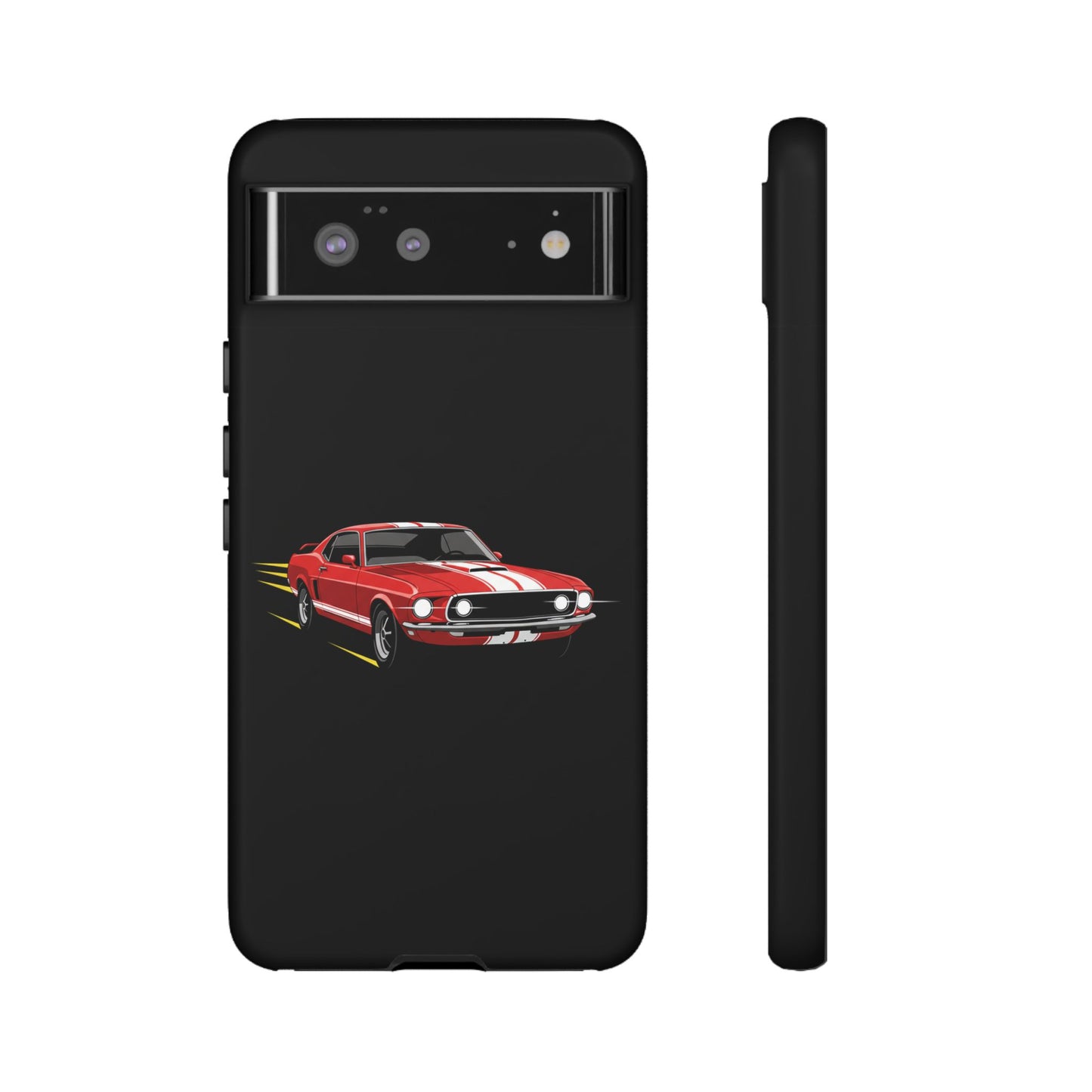 Red Muscle Car Phone Case – Classic Car Racing Tough Protective Case