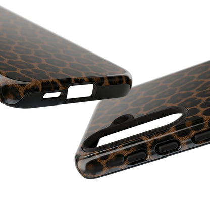 Brown Leopard Print Phone Case | Classic Animal Print Aesthetic Tough Protective Case