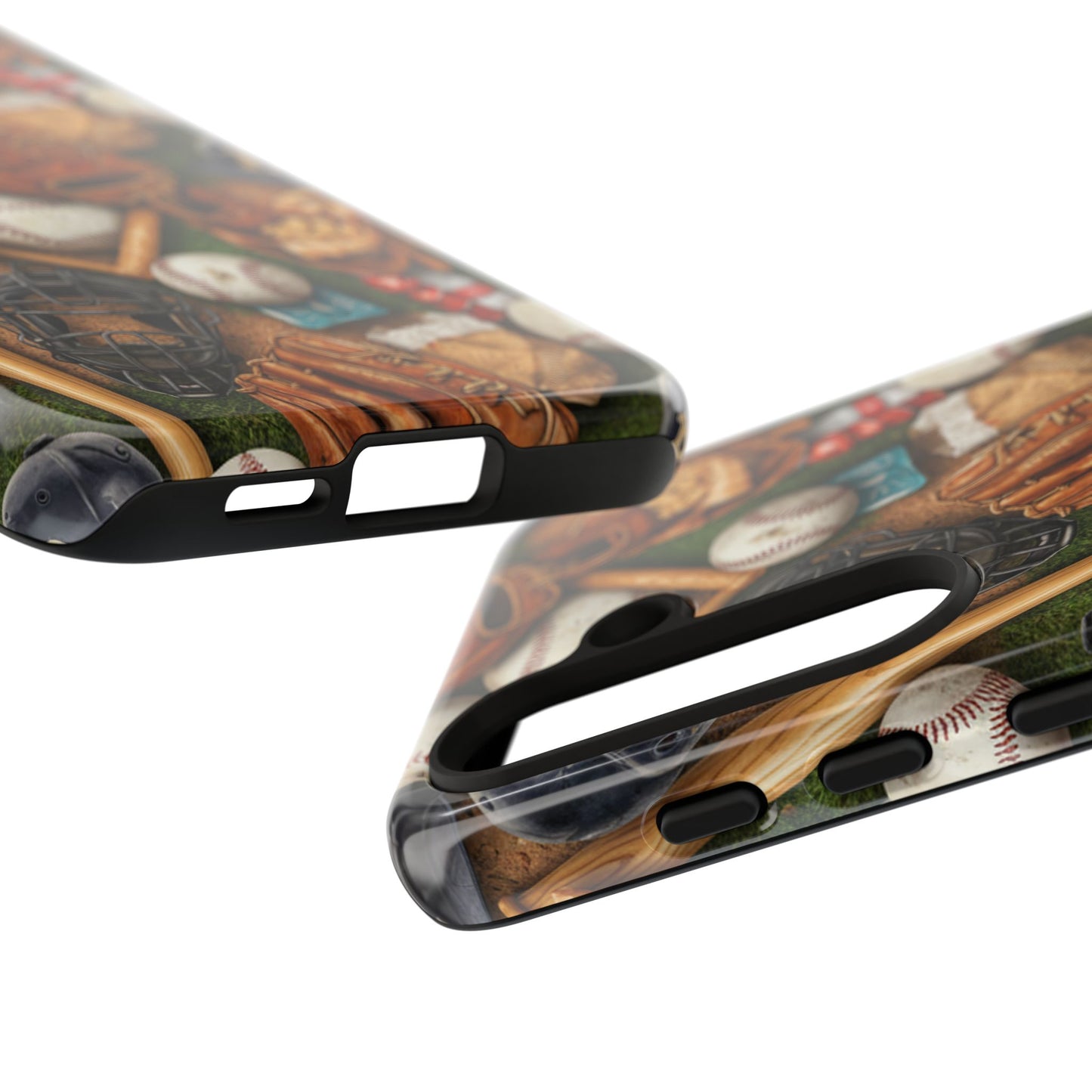 Baseball Gear Collage Phone Case – Vintage Baseball Equipment Sports Tough Case