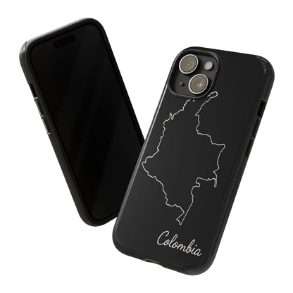 Colombia Outline Phone Case – Minimal Country Map Tough Case (iPhone, Samsung, Pixel)