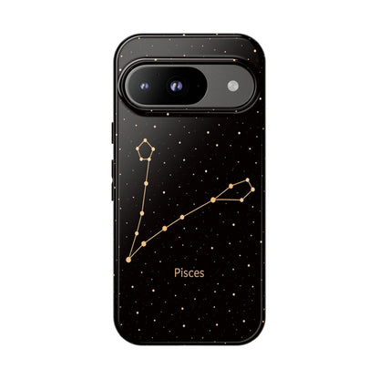 Pisces Zodiac Constellation Phone Case – Luxe Gold Celestial Cover