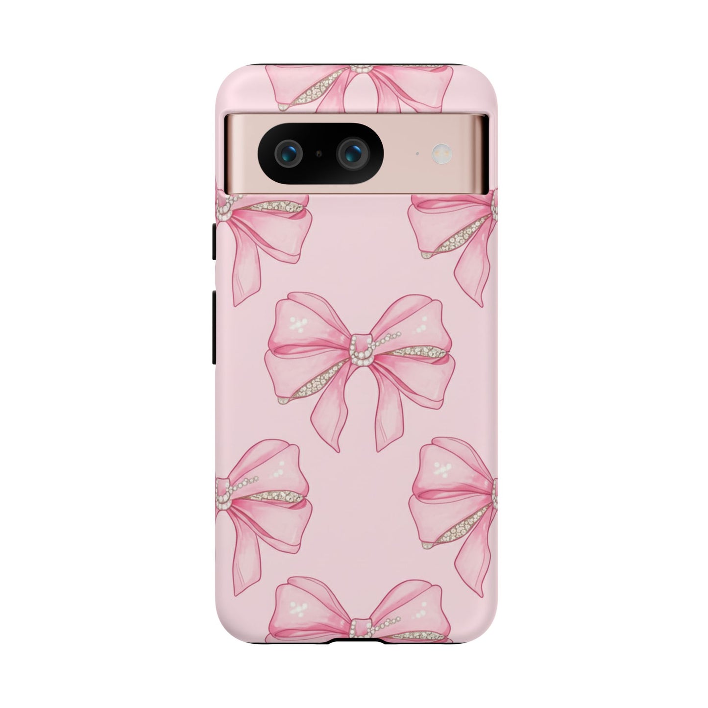 Pink Bow Pattern Phone Case | Coquette Aesthetic Tough Protective Case