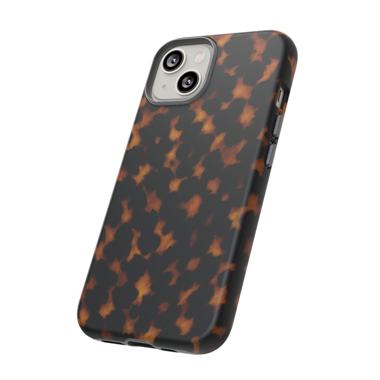 Tortoiseshell Pattern Tough Phone Case | Classic Leopard-Style Protective Cover