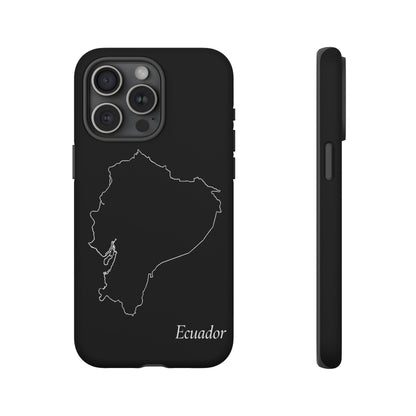 Ecuador Outline Phone Case – Minimal Country Map Tough Case (iPhone, Samsung, Pixel)