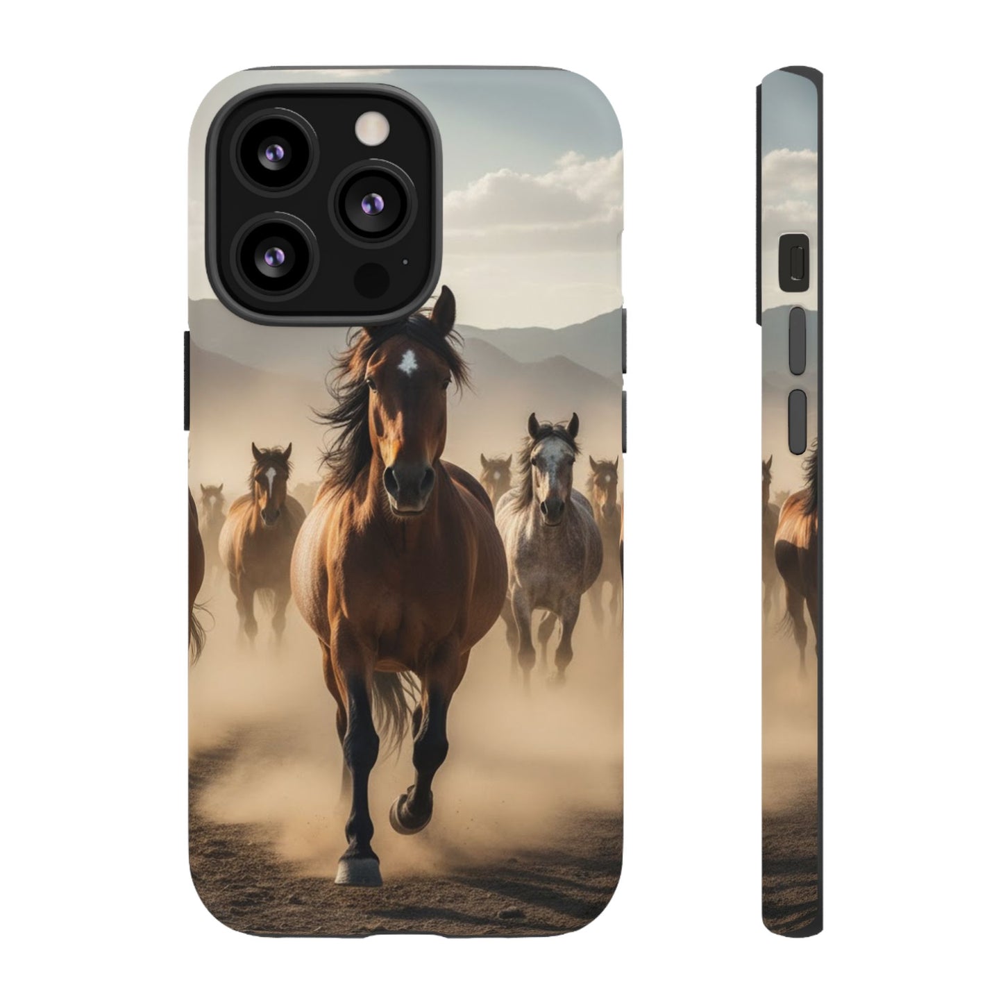 Running Horses Phone Case | Wild Mustang Herd Tough Protective Cover