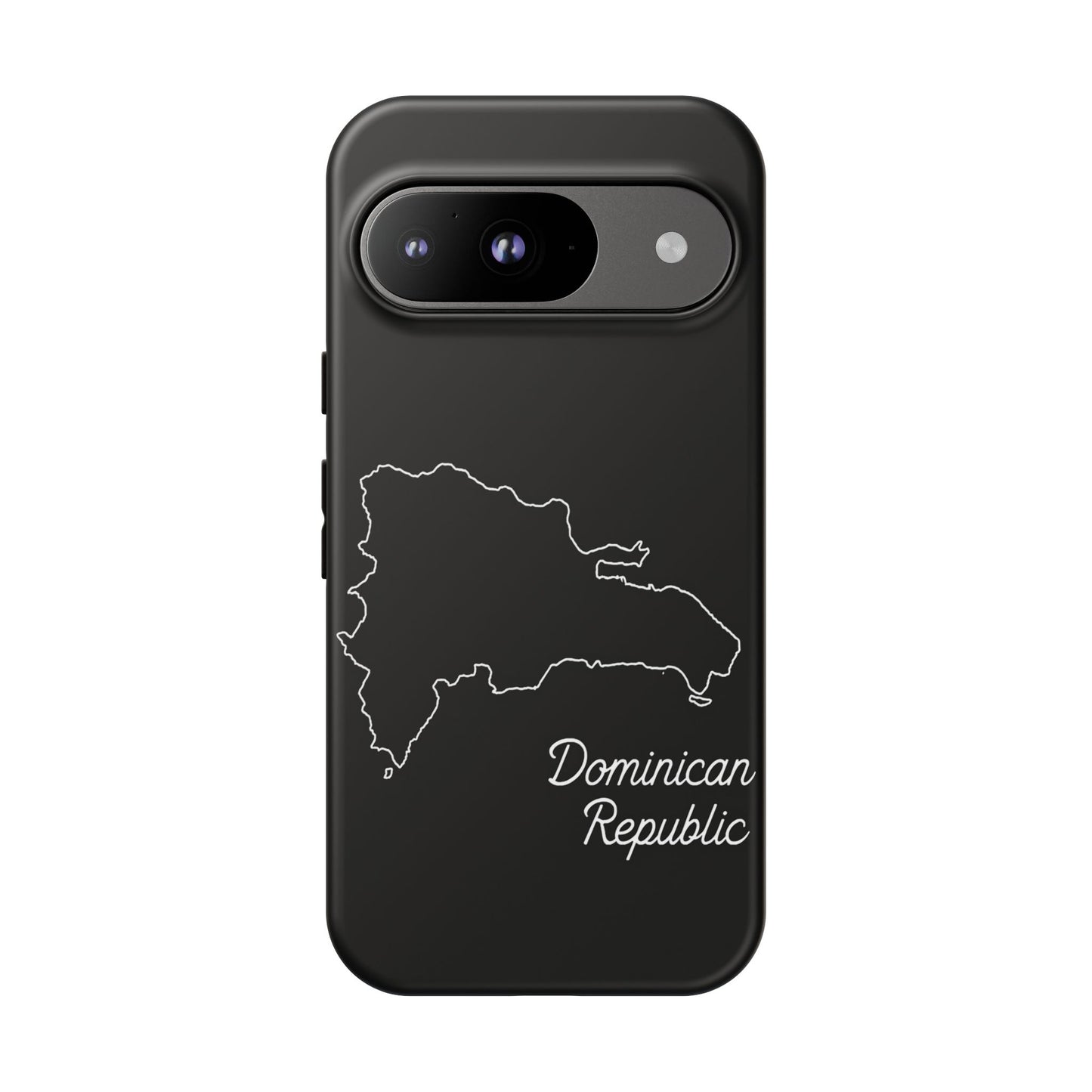 Dominican Republic Outline Phone Case – Minimal Country Map Tough Case (iPhone, Samsung, Pixel)