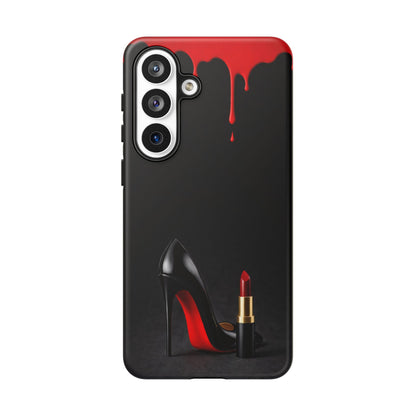 Dark Feminine Red Drip Phone Case – Gothic Glam Tough Cover