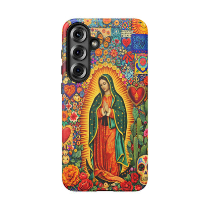 Virgin Mary Guadalupe Phone Case Mexican Folk Art Tough Cover iPhone Samsung