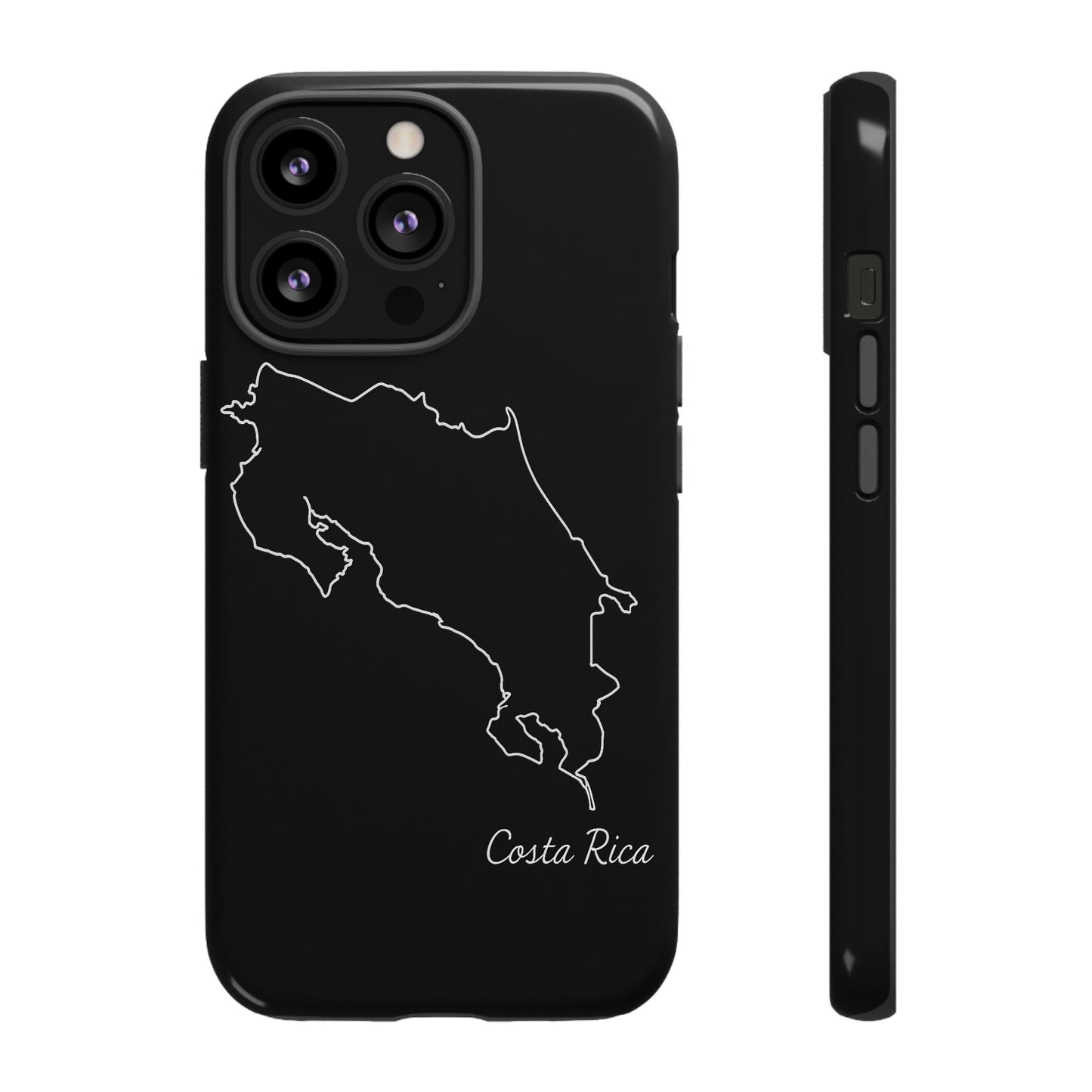 Costa Rica Outline Phone Case – Minimal Country Map Tough Case (iPhone, Samsung, Pixel)